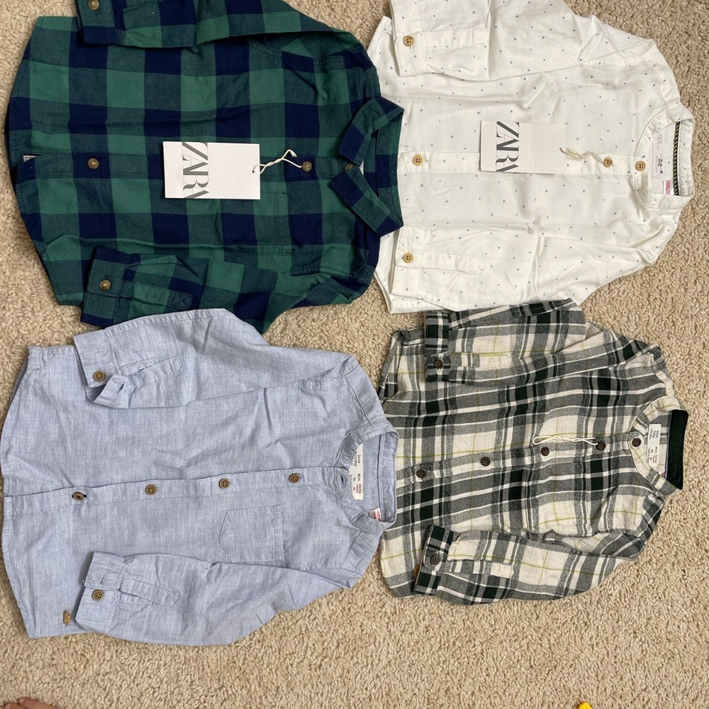 NWT 4 x Zara Kids 18-24 Months Boys Shirts - Picture 6 of 11